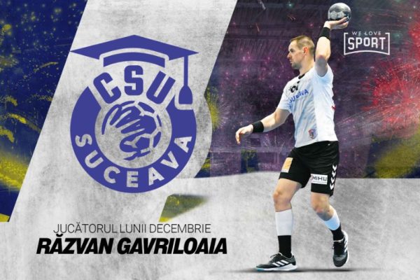 Suceavanul Răzvan Gavriloaia nominalizat jucătorul lunii decembrie în handbalul românesc.