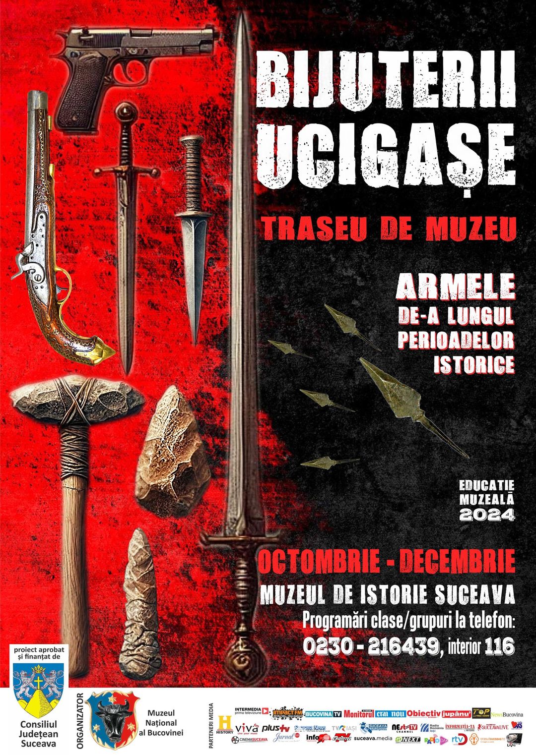 Bijuterii ucigașe: Evoluția armelor la Muzeul de Istorie din Suceava