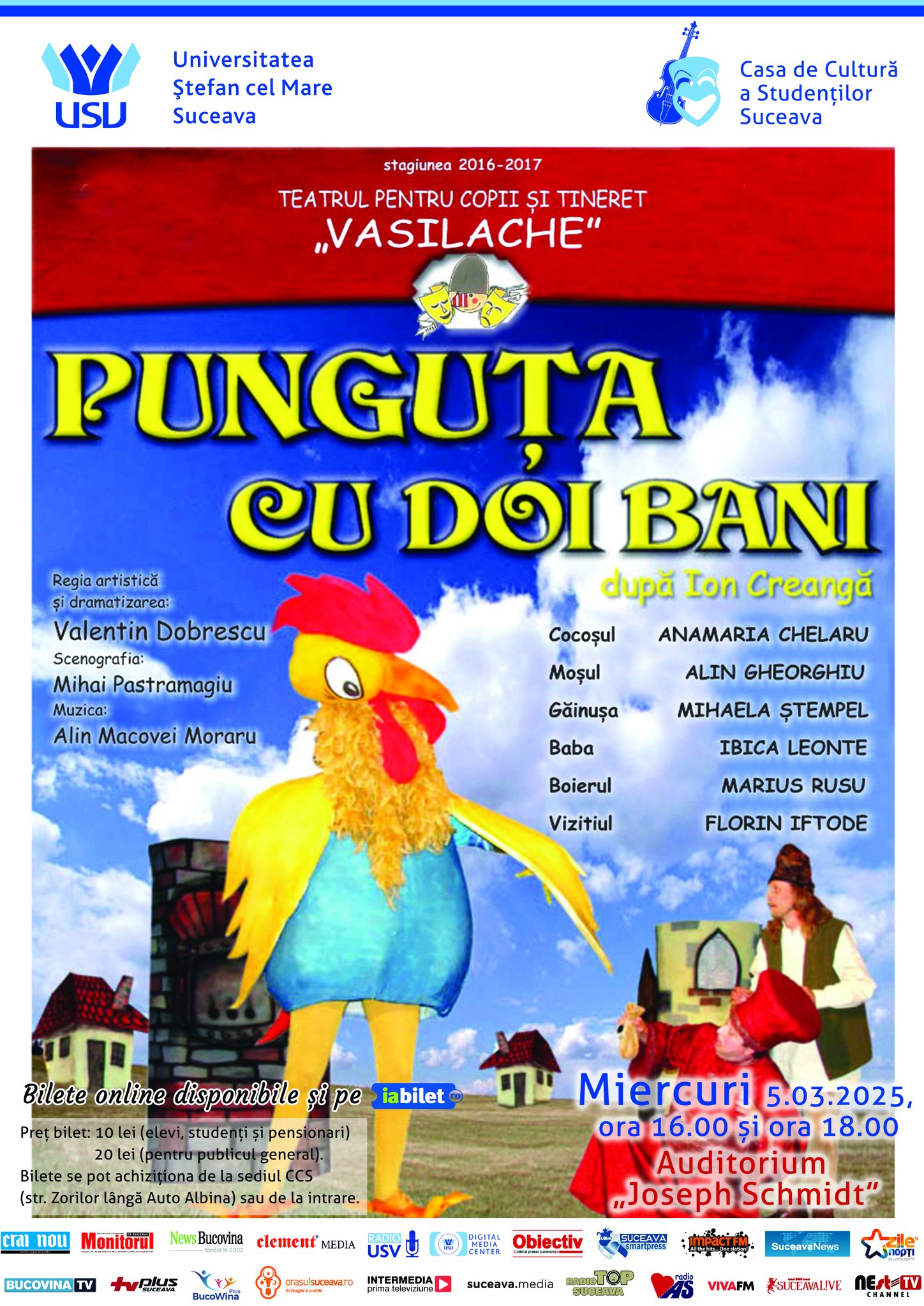 Spectacol pentru copii "Punguța cu doi bani" la USV