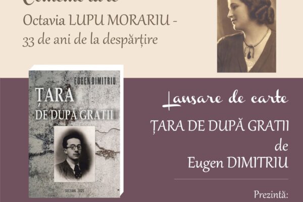 Comemorarea a 33 de ani de la plecarea Octaviei Lupu Morariu și lansarea cărții „Țara de după gratii” la Biblioteca Bucovinei Comemorarea a 33 de ani de la plecarea Octaviei Lupu Morariu și lansarea cărții „Țara de după gratii” la Biblioteca Bucovinei