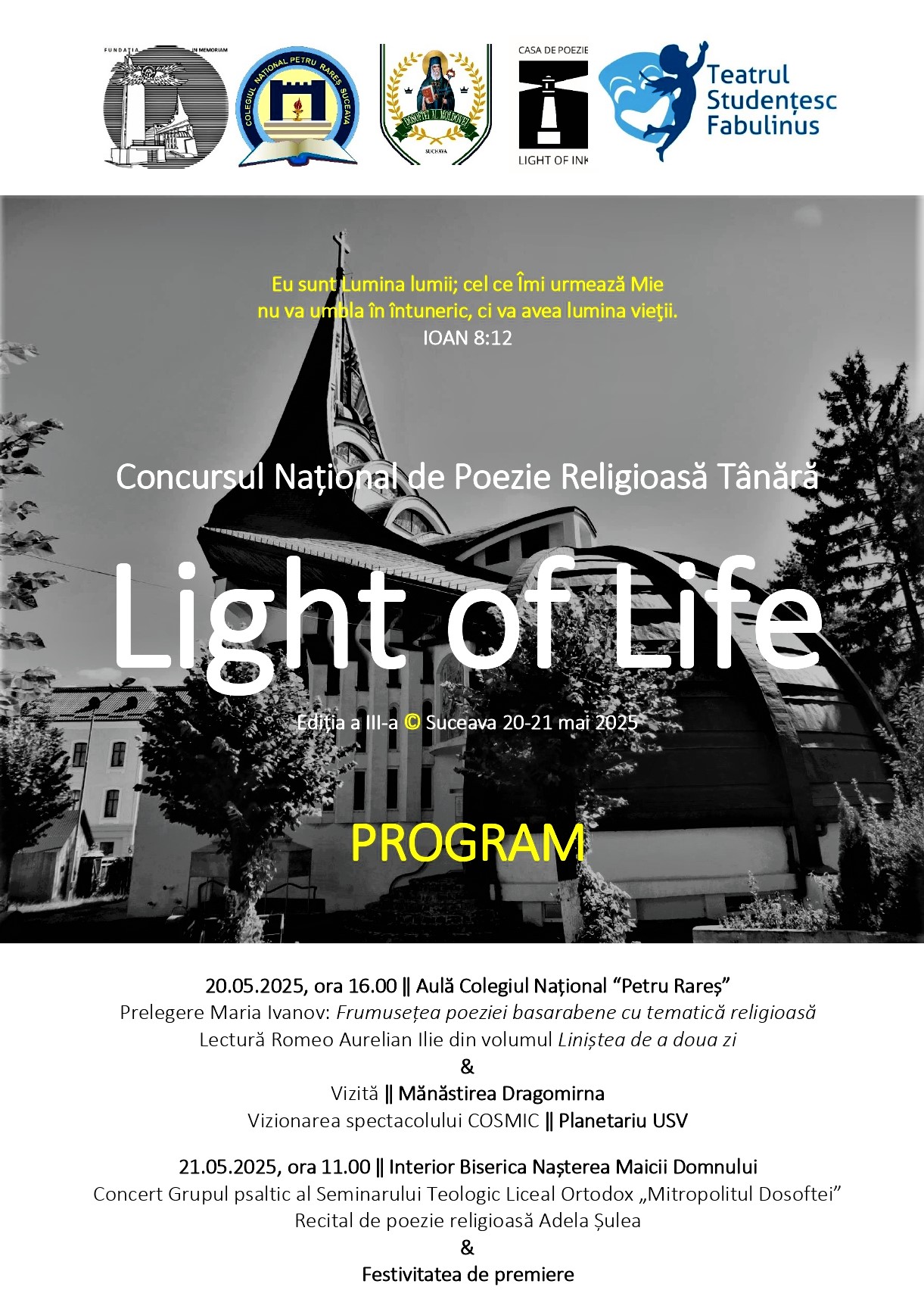 Au fost anunțați căștigătorii concursului național de Poezie Religioasă „Light of Life” Ediția a III-a